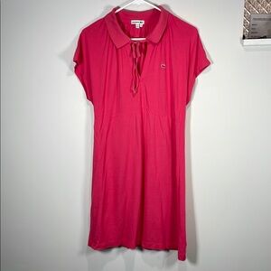 Vintage Lacoste Pink Tunic with Tie Front